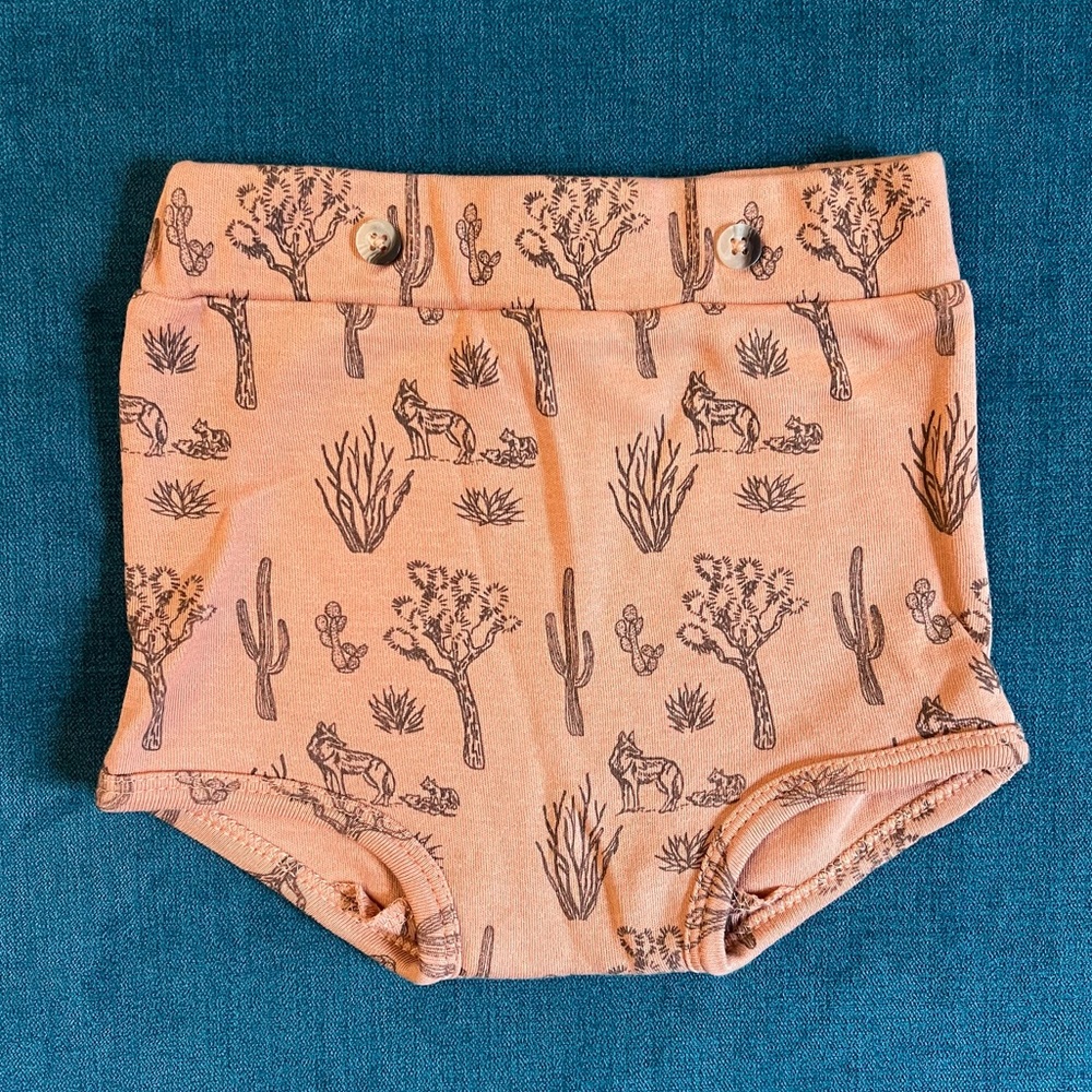 Kate Quinn Bottoms / Bloomers, 6-12 Months, Southwest Cactus / Coyote Print